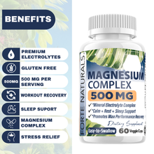 Load image into Gallery viewer, Magnesium Citrate 500mg – No Nausea Supplements, Gentle for GLP-1 Users & Sensitive Stomachs