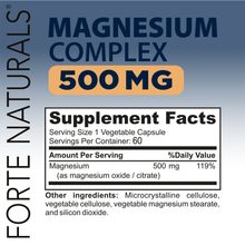 Load image into Gallery viewer, Magnesium Citrate 500mg – No Nausea Supplements, Gentle for GLP-1 Users & Sensitive Stomachs
