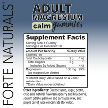 Load image into Gallery viewer, ADULT Magnesium Calm Gummies Chewable Supplements 250mg
