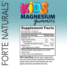 Load image into Gallery viewer, Forte Naturals Kids Magnesium Calm Gummy Supplements
